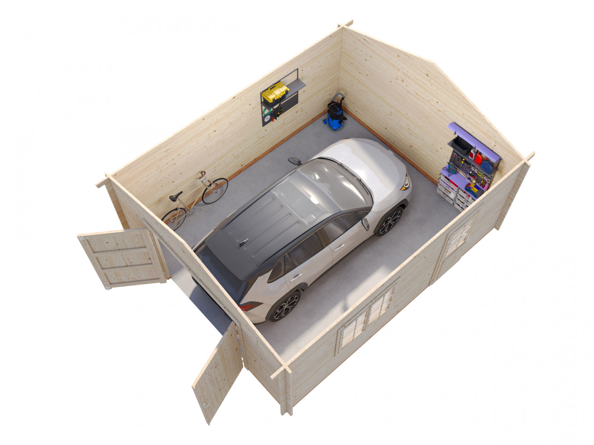 Palmako Holzgarage Roger 23,9 m² mit Holztor