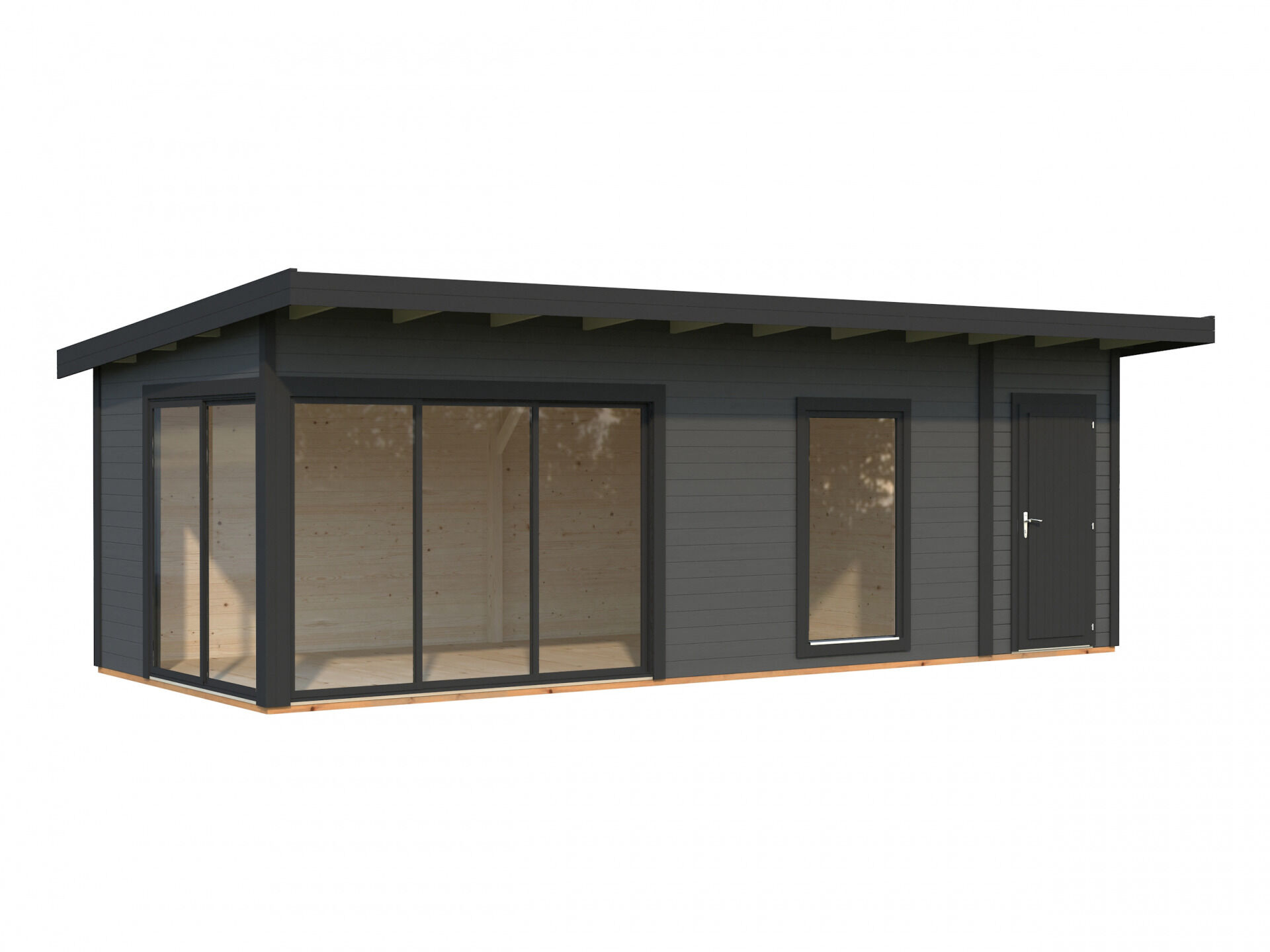 Palmako Pultdach Gartenhaus Andrea 21,1 m² Slide Plus