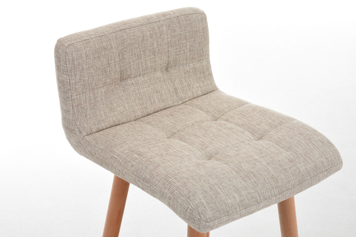 2er Set Barhocker Lincoln Stoff natura, creme