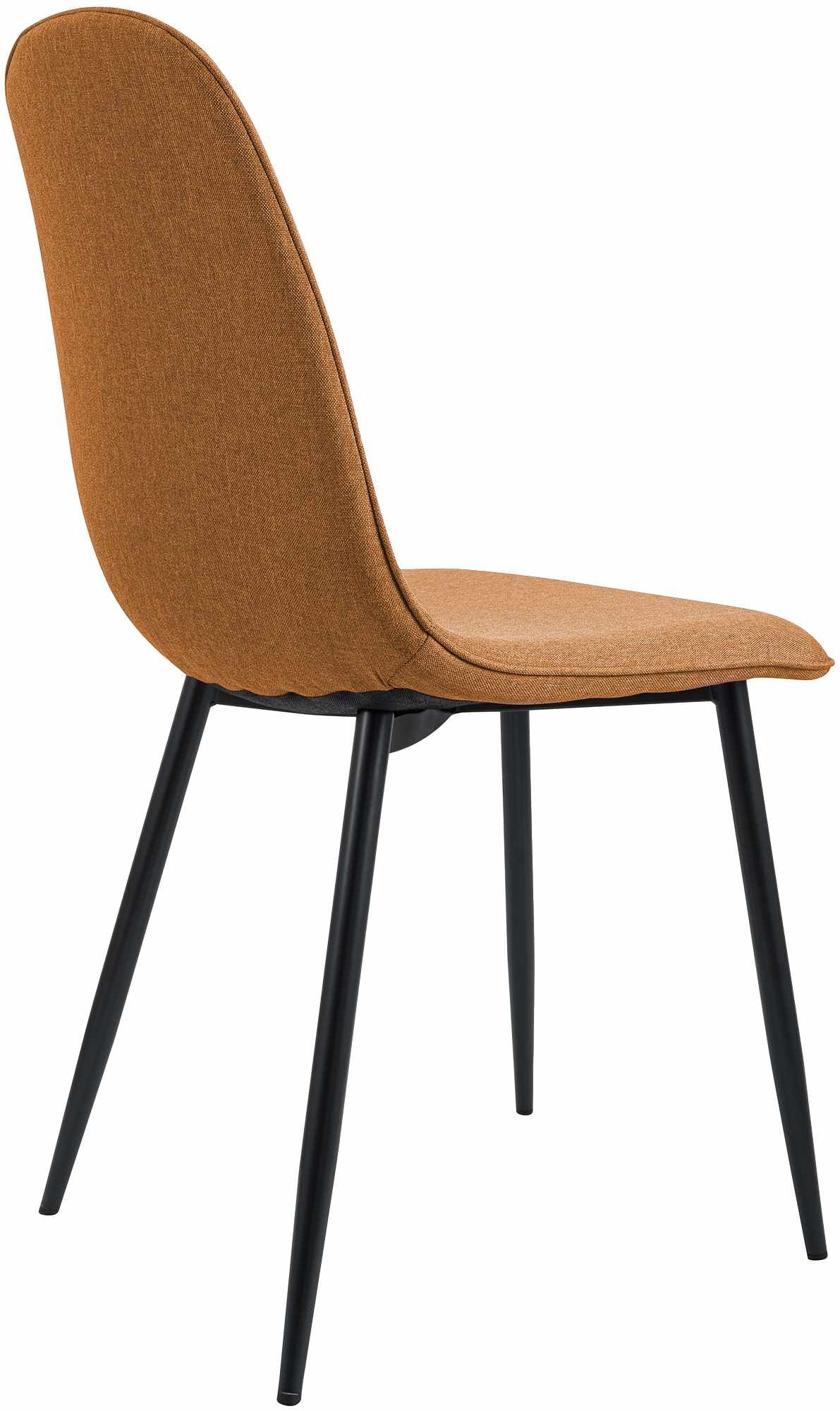 4er Set Esszimmerstuhl Maryam Stoff, orange