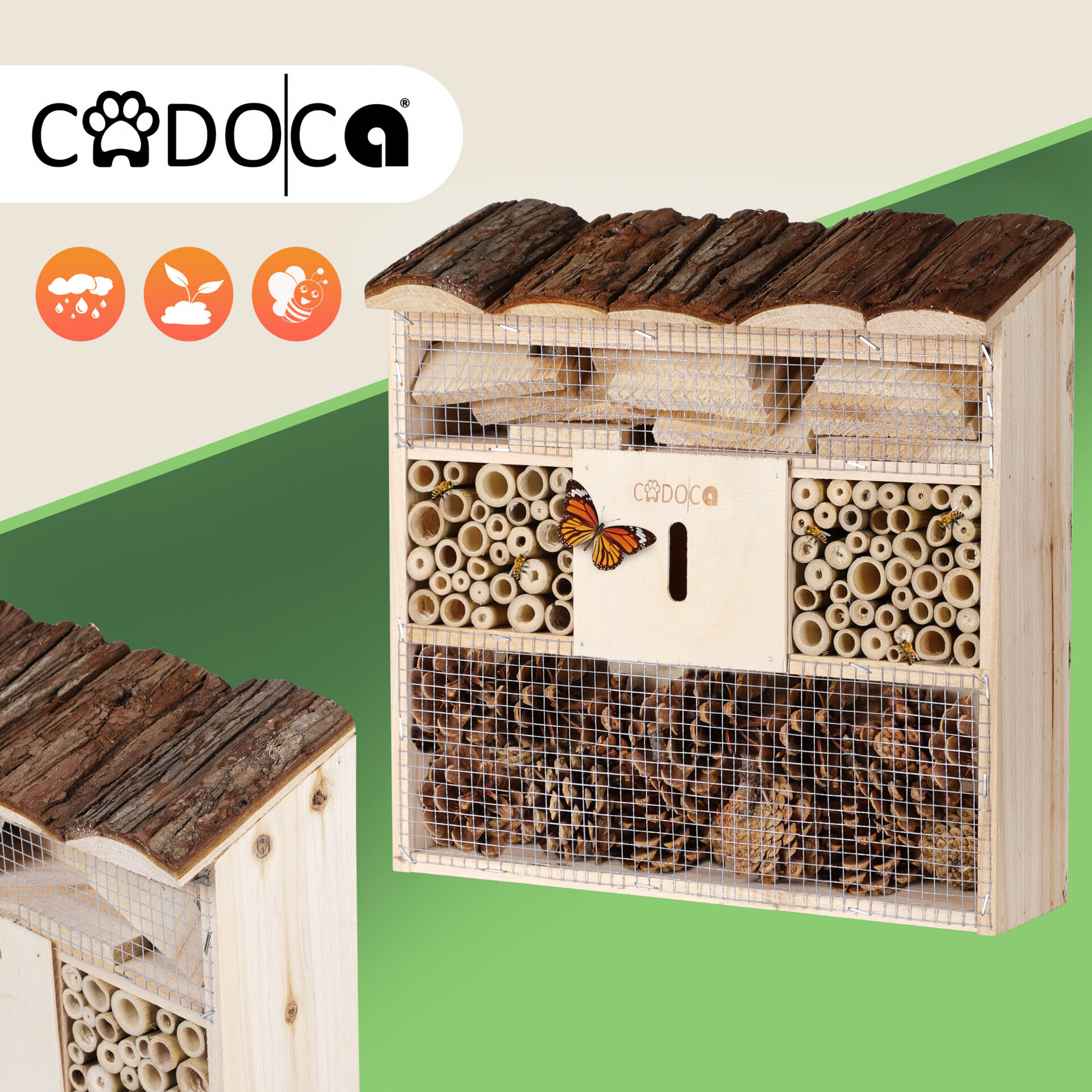 Insektenhotel Nistkasten 30,5x9,5x31cm