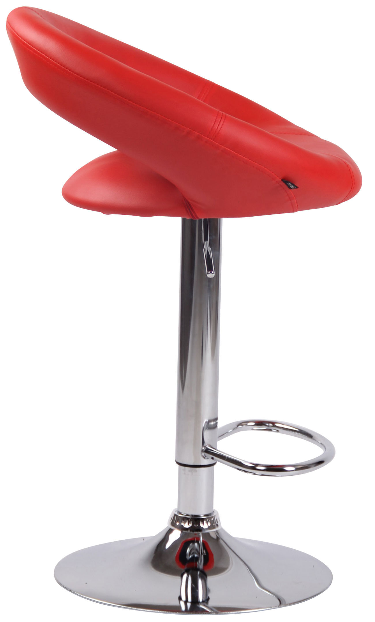 Barhocker Olinda Kunstleder chrom, rot