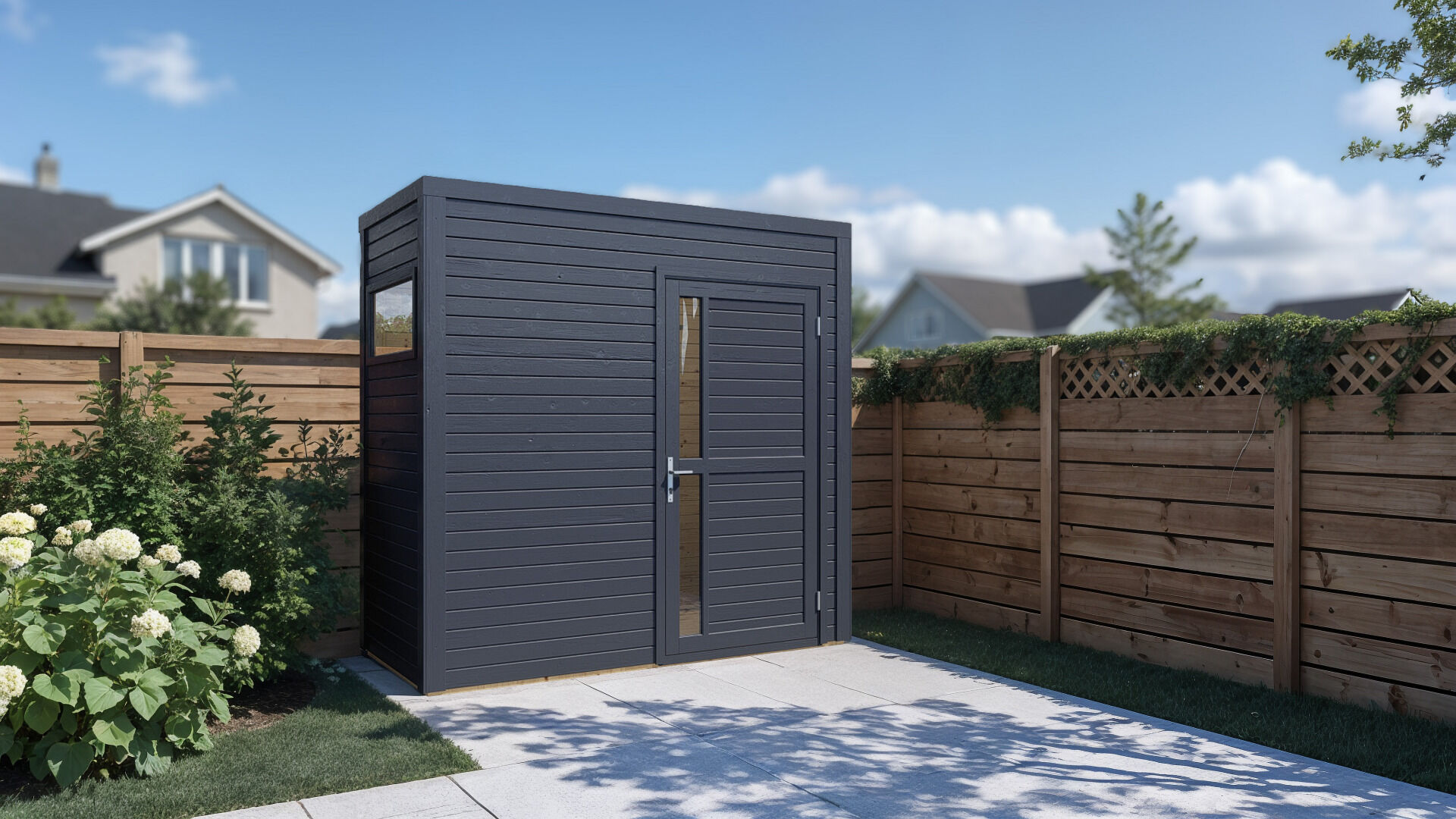 Gartenhaus Cubus 1 Anthrazit 234 x 115 cm