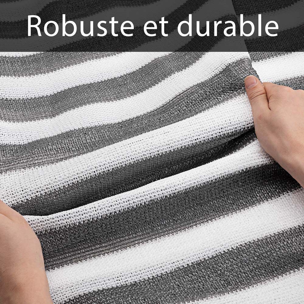 Balkonsichtschutz Grau/Weiß 1,4x10m