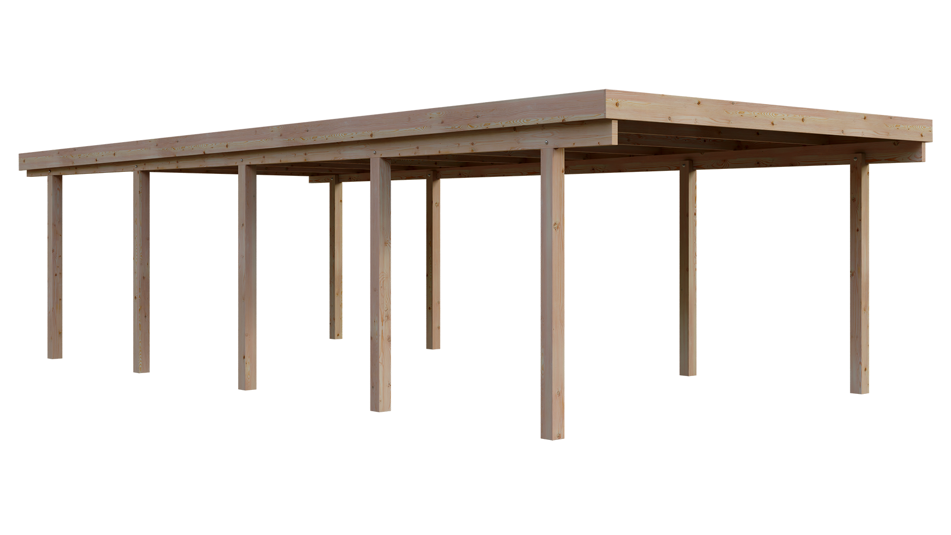 Carport Holz 410x900cm Lärche