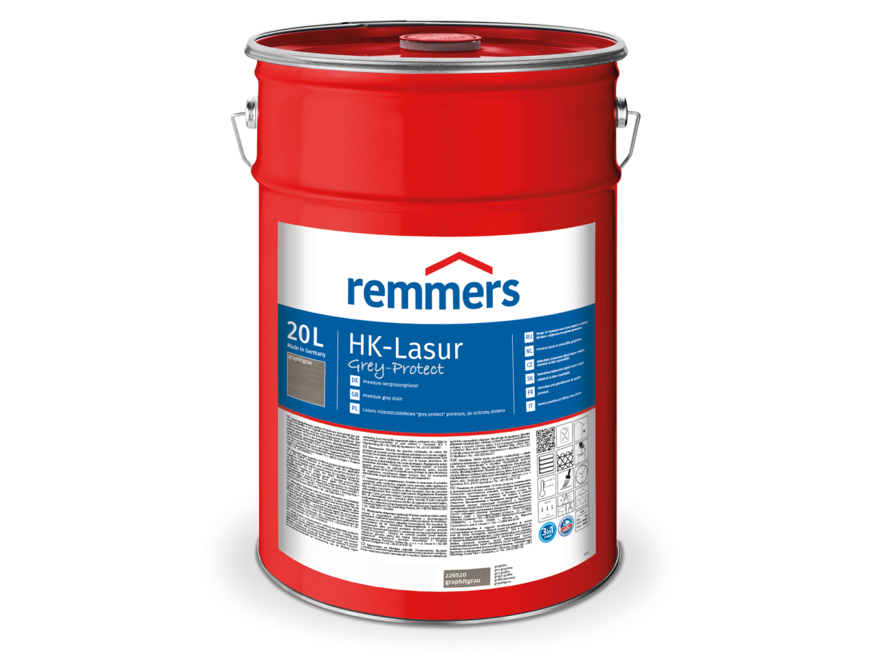 Remmers HK-Lasur Grey-Protect 20 l, silbergrau (RC-970)