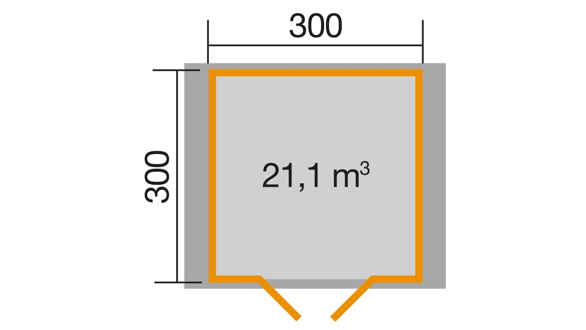 weka Gartenhaus Premium28 DT 3,8x3,3m