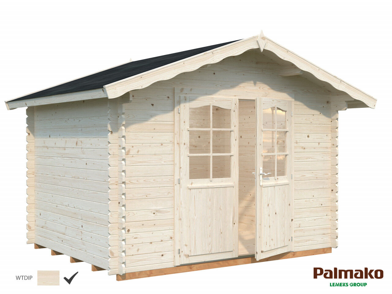 Palmako Gartenhaus Vivian 6,9 m² farblos grundiert