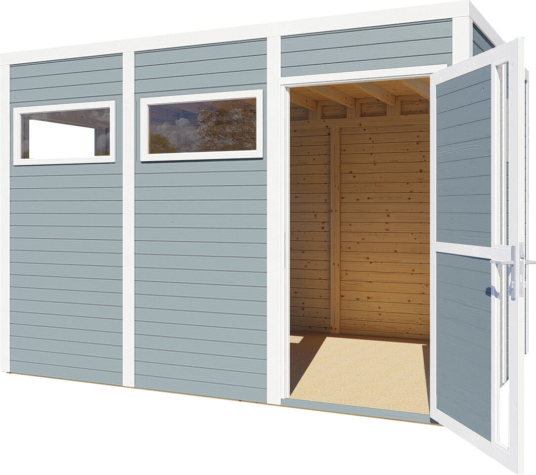 Gartenhaus Cubus 3 Hellgrau 337 x 234 cm