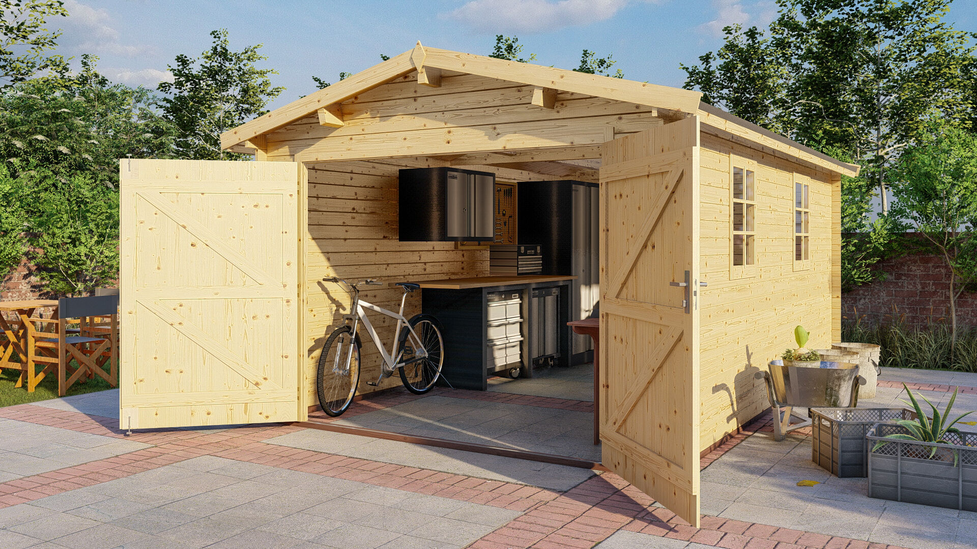 Holzgarage Schweden 32