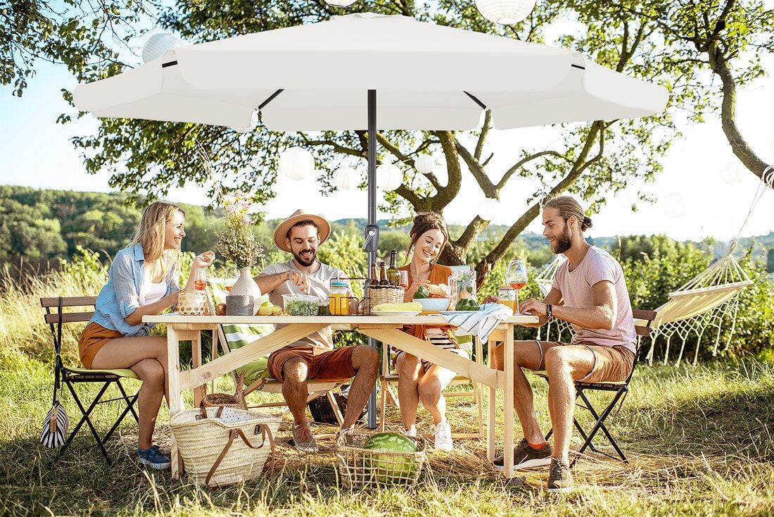 Sonnenschirm Maui Beige Ø330cm UV-Schutz 80+