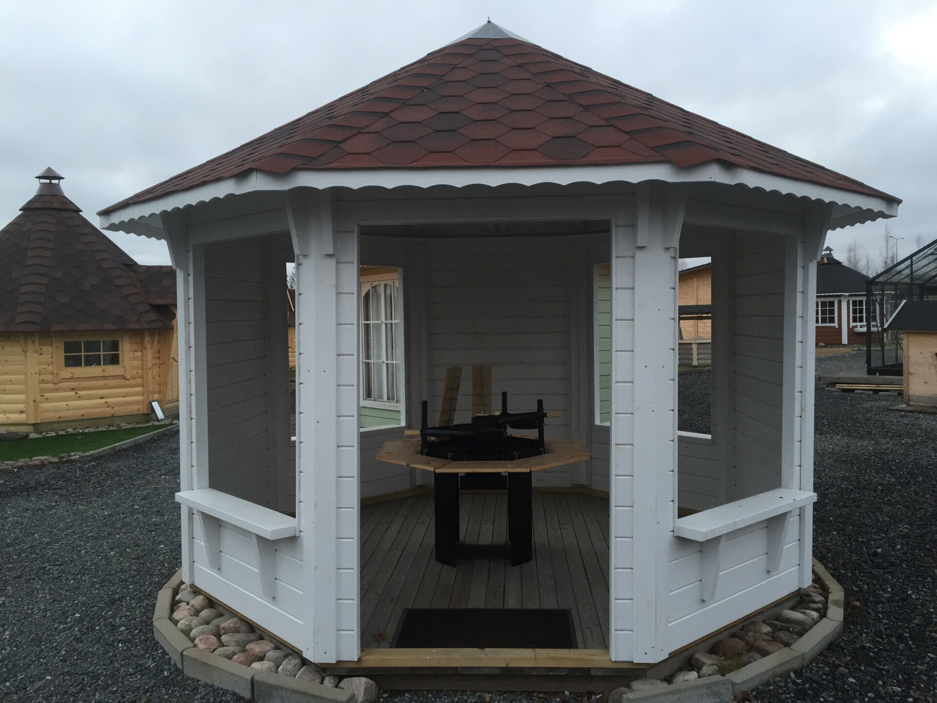 Pavillon Toscana 10 m2 offen, schwarz