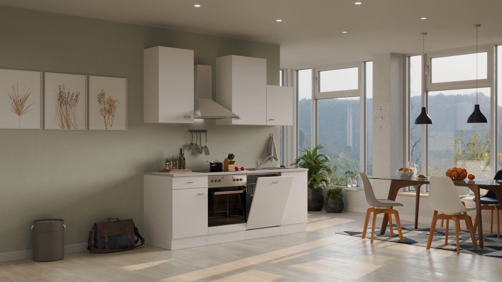 Küchenzeile WITO 220 cm mit E-Geräten