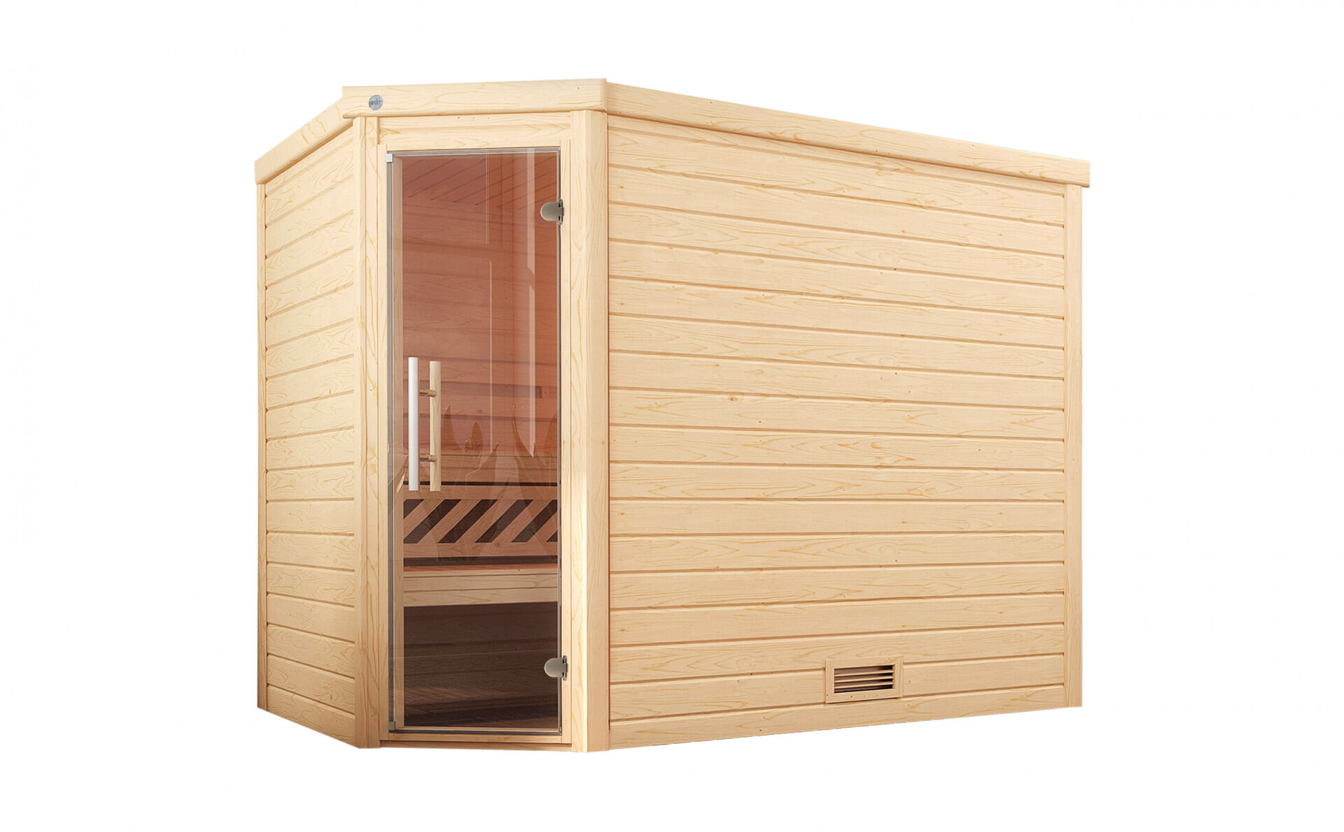 weka Premium-Massivholzsauna 45 mm TURKU 3, ohne Ofen, ohne Beleuchtung