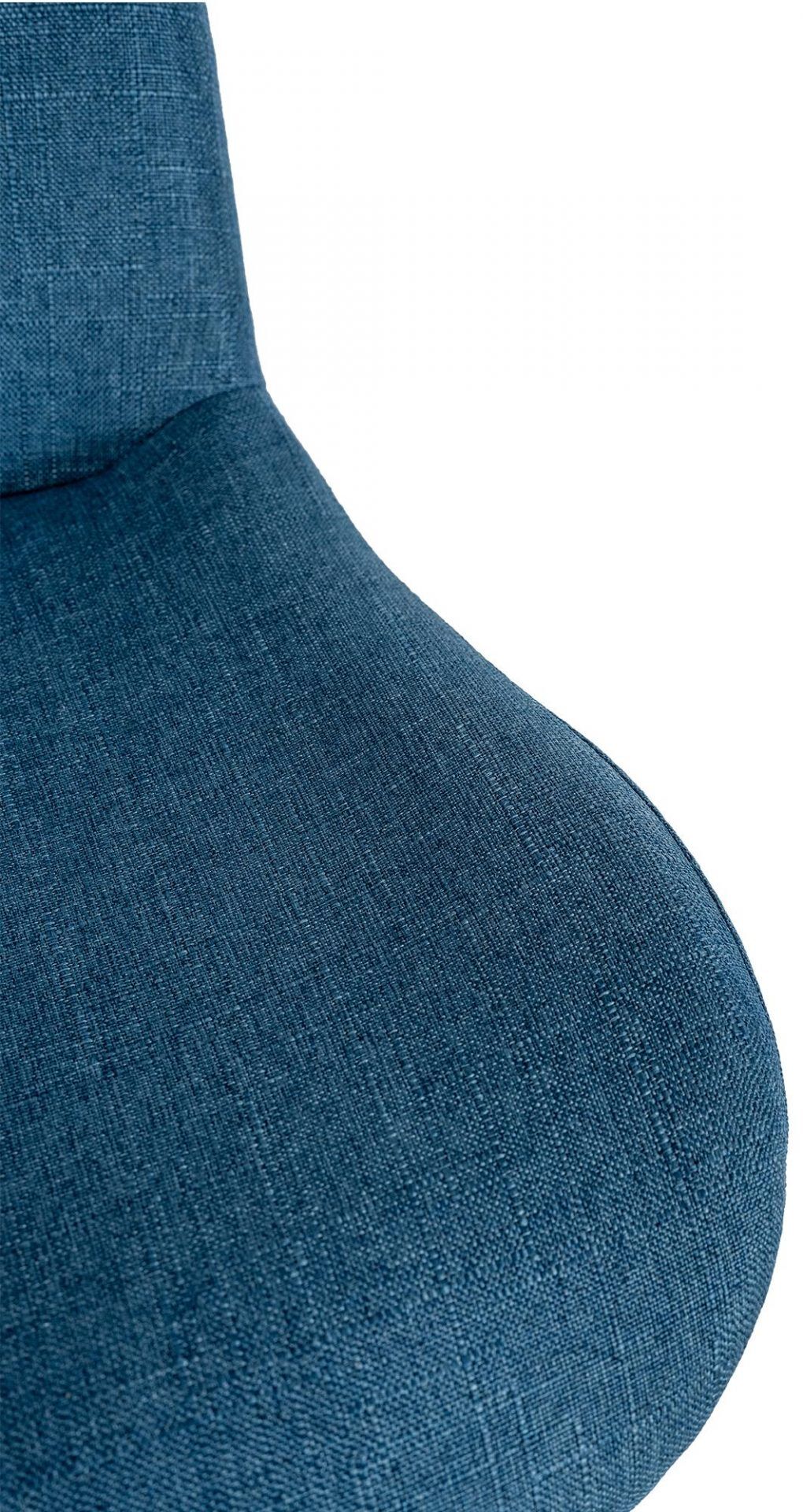 Barhocker Solon Chrom Stoff, blau