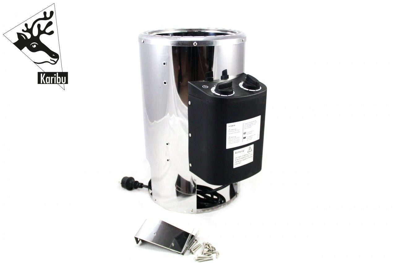 Saunaofen 3,6 kW Plug&Play mit integr. Steuerung und Steinen