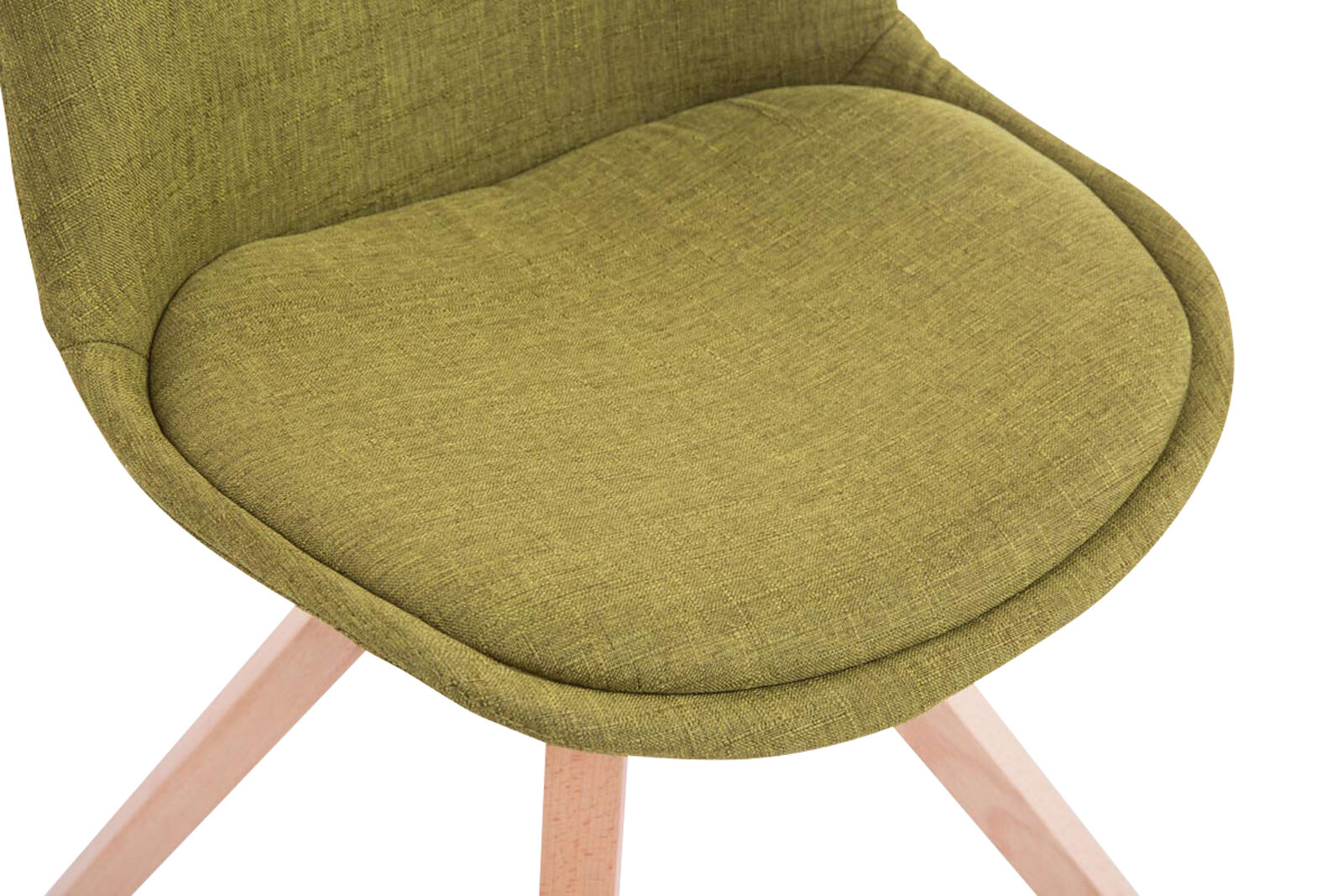 4er Set Besucherstuhl Toulouse Stoff Square Natura, grün