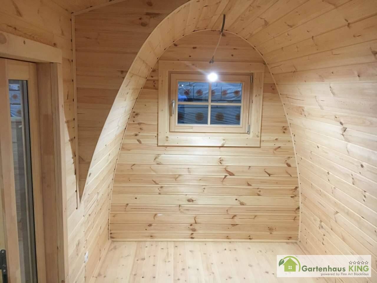 Camping Pod Luxury Seiteneingang 240x480 isoliert, grün - Hexagonal