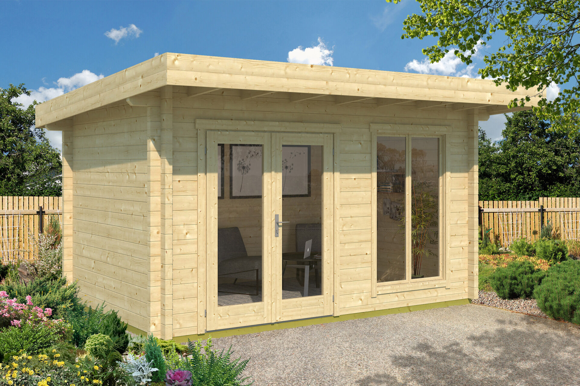 weka Weekendhaus/Home-Office 709 Gartenhaus 4,6x3,6m