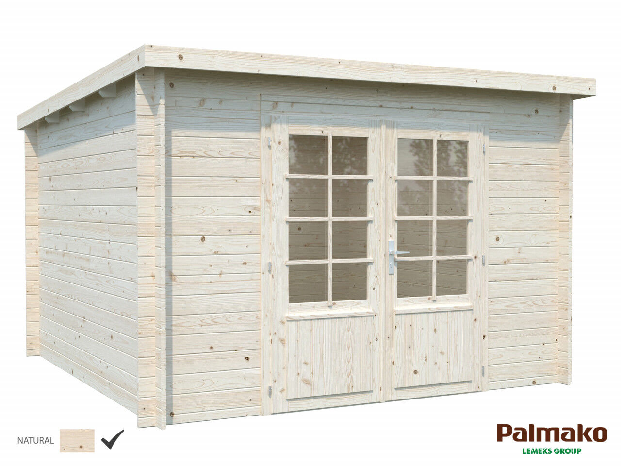 Flachdach Palmako Gartenhaus Ella 8,7 m²