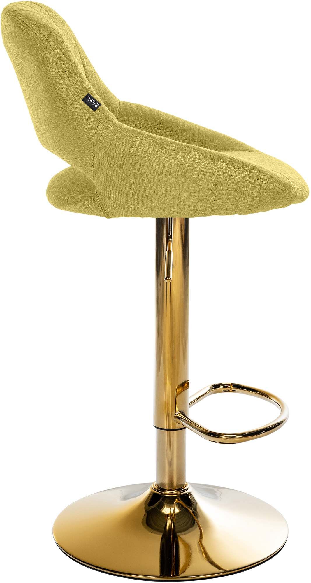 Barhocker Milet Stoff gold, grün