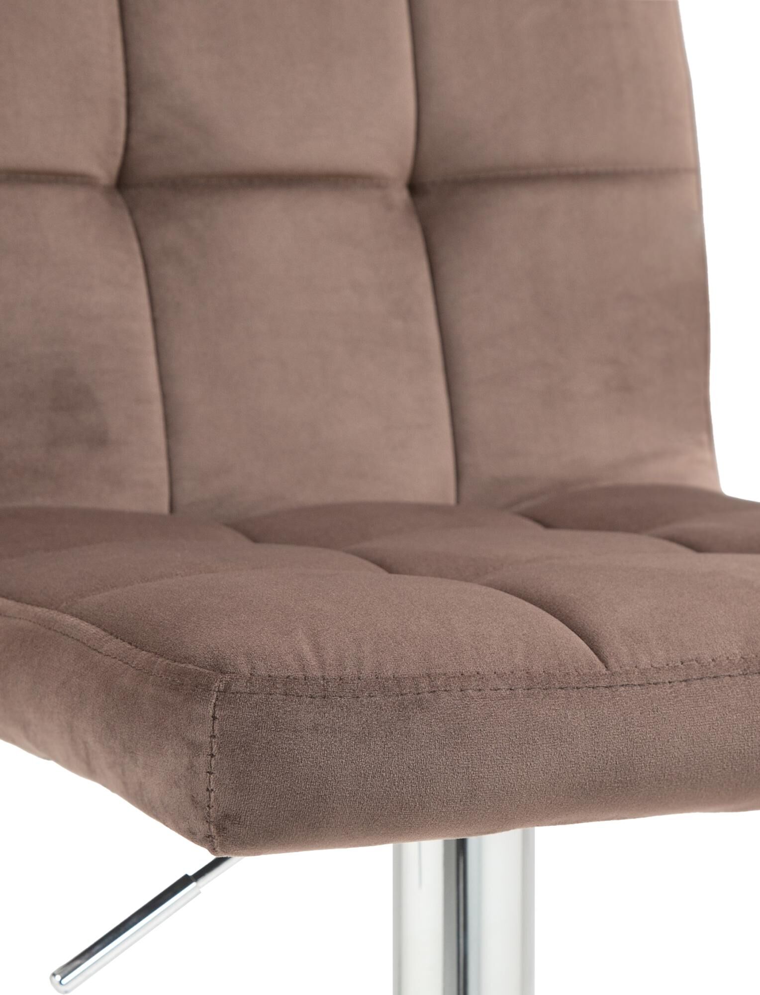 2er Set Barhocker Peru Samt chrom, braun