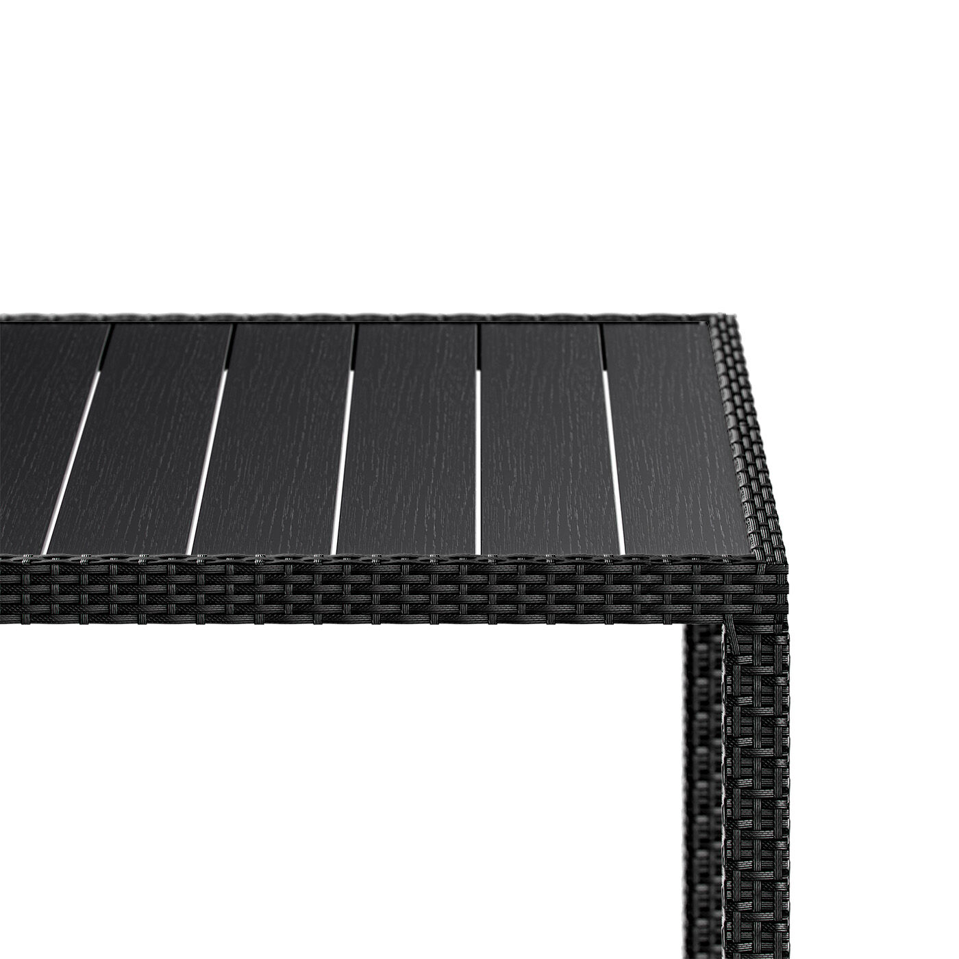 Polyrattan Garten-Sitzgruppe Riga 5-tlg Schwarz