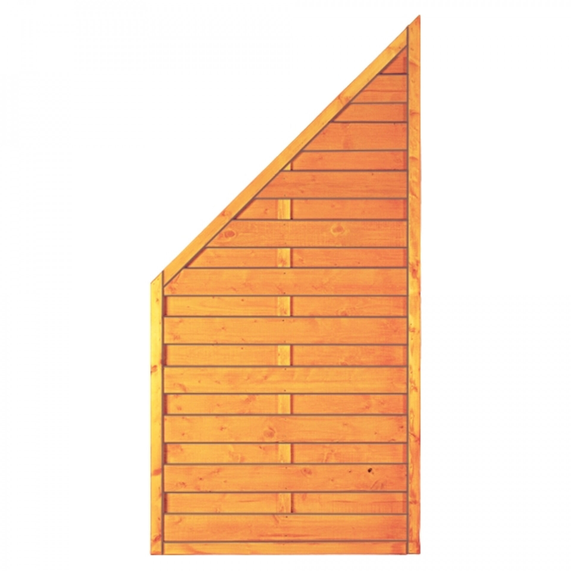 SUNLINE-Serie ECKE, 90 x 180 / 90 cm, Rahmen 45 x 45 mm, pinienfarbig lasiert