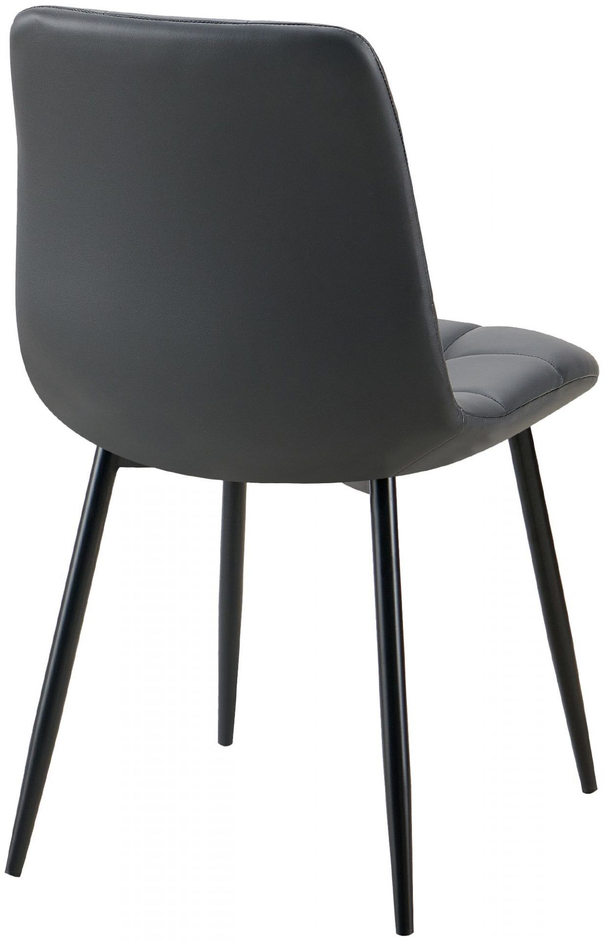 4er Set Esszimmerstuhl Antibes Kunstleder, schwarz