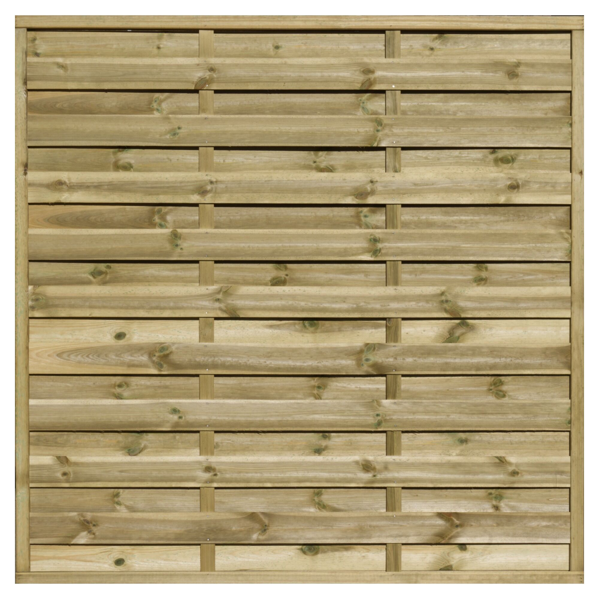 526053 ECO-Dichtzaun 180 x 180 cm, Rahmen 30/45 mm, kdi grün, Lamellen 5 x 100 mm glatt