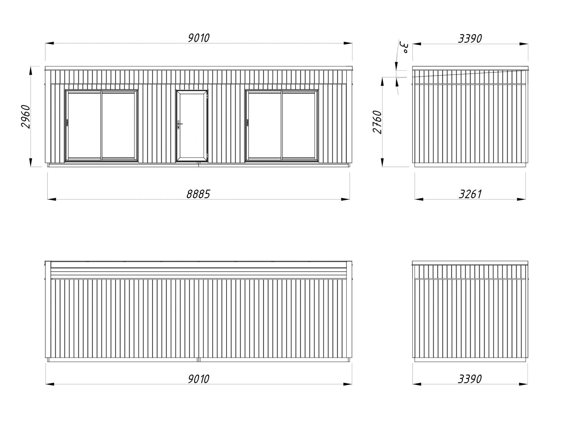 Palmako Tinyhaus Gartenhaus Johanna 22,4 m²