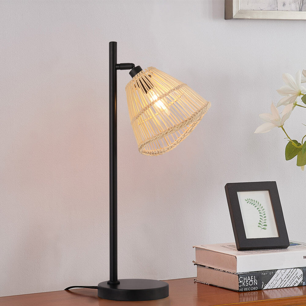 Tischleuchte aus Rattan FELIA - Beige