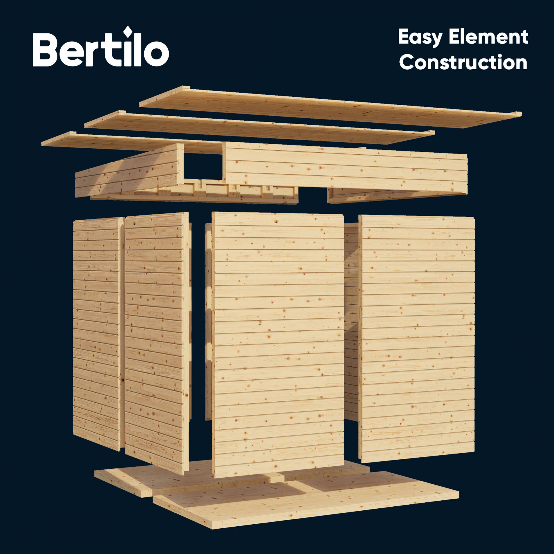 Gartenhaus Holz Pentus 1 hellgrau 234 x 115 cm