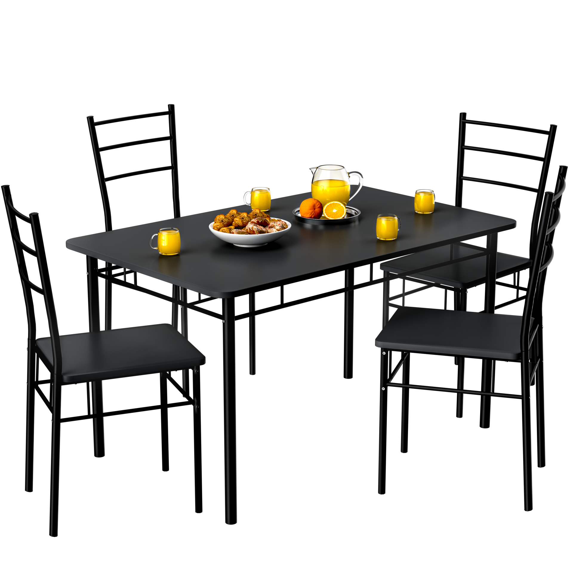 Sitzgruppe Leo 5-tlg Anthrazit