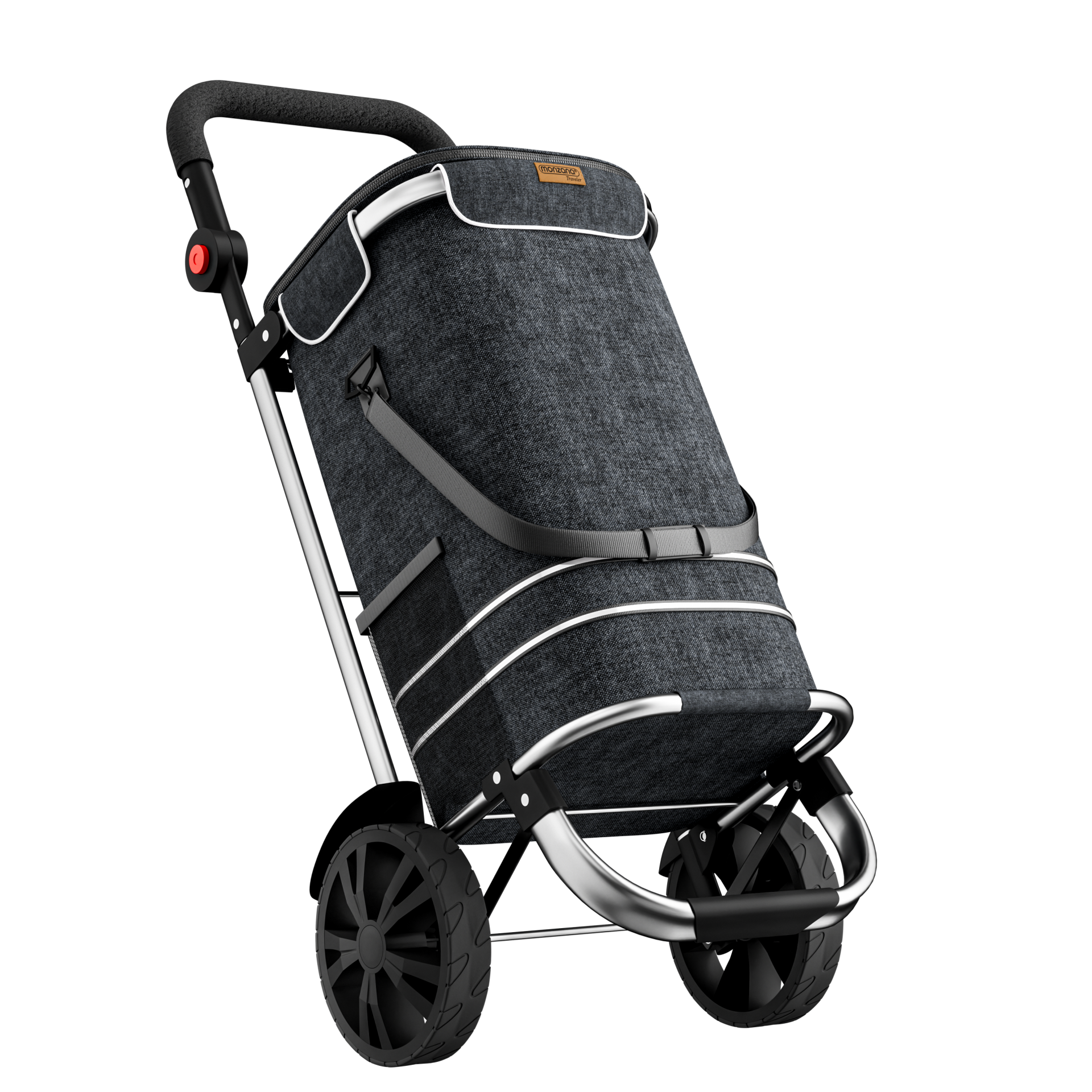 Einkaufstrolley Schwarz Alu 56L 31x24x54cm