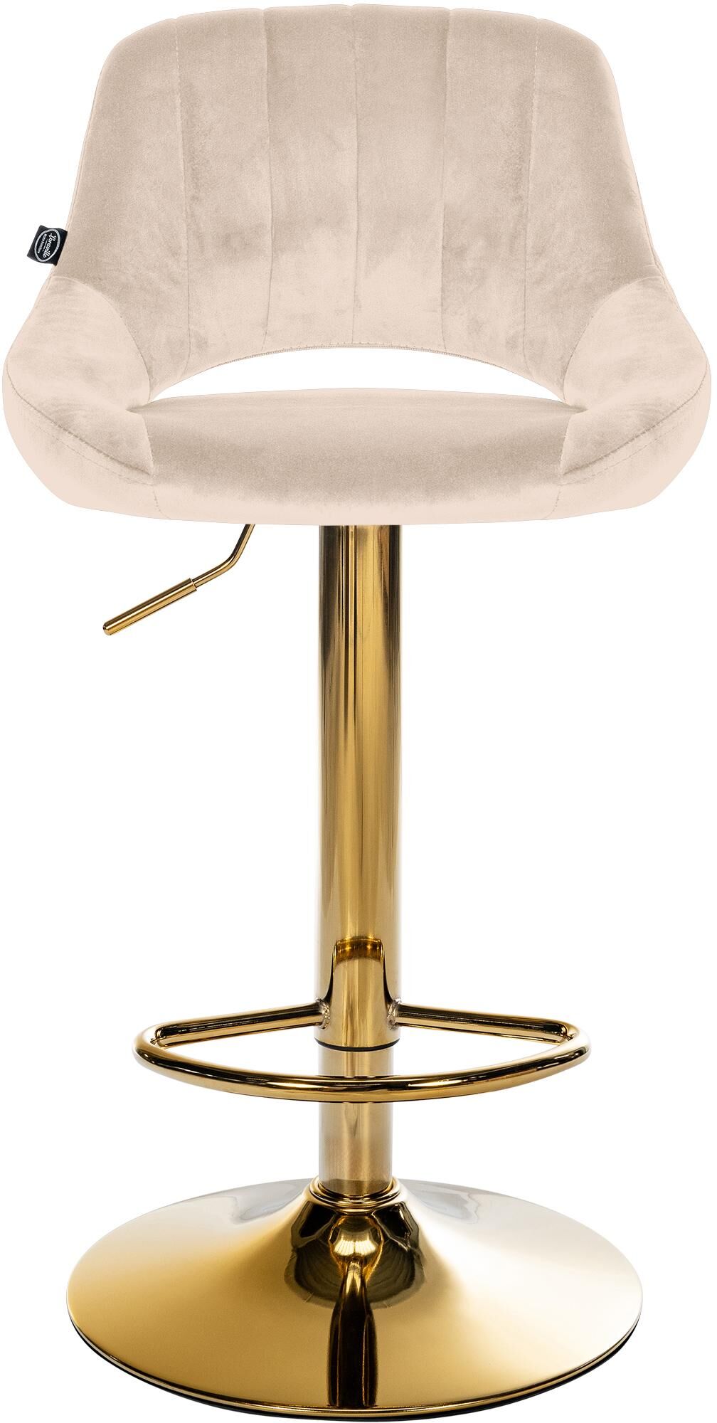 Barhocker Milet Samt gold, creme