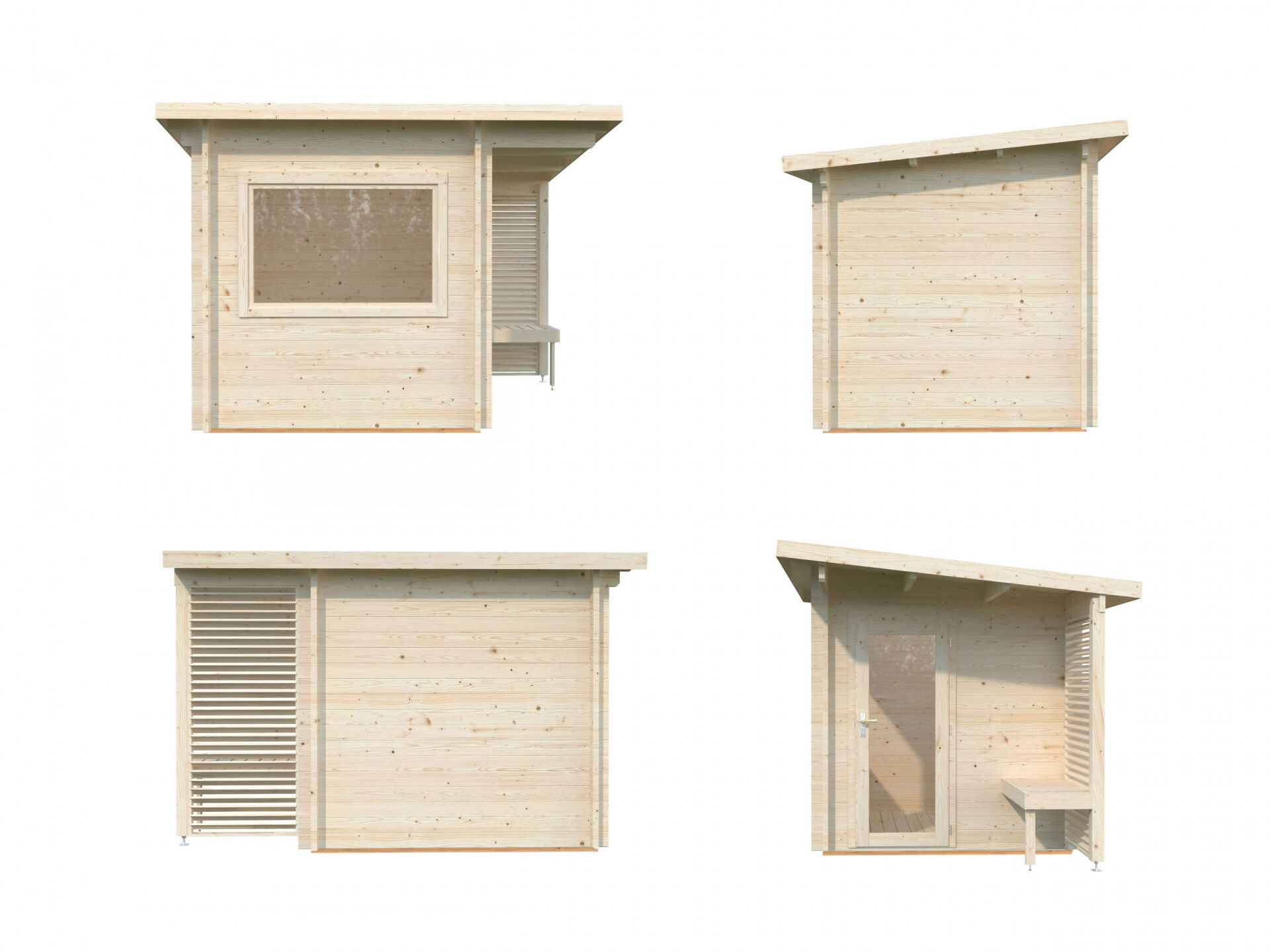 Palmako Pultdach Saunahaus Sanna 4,1 m2