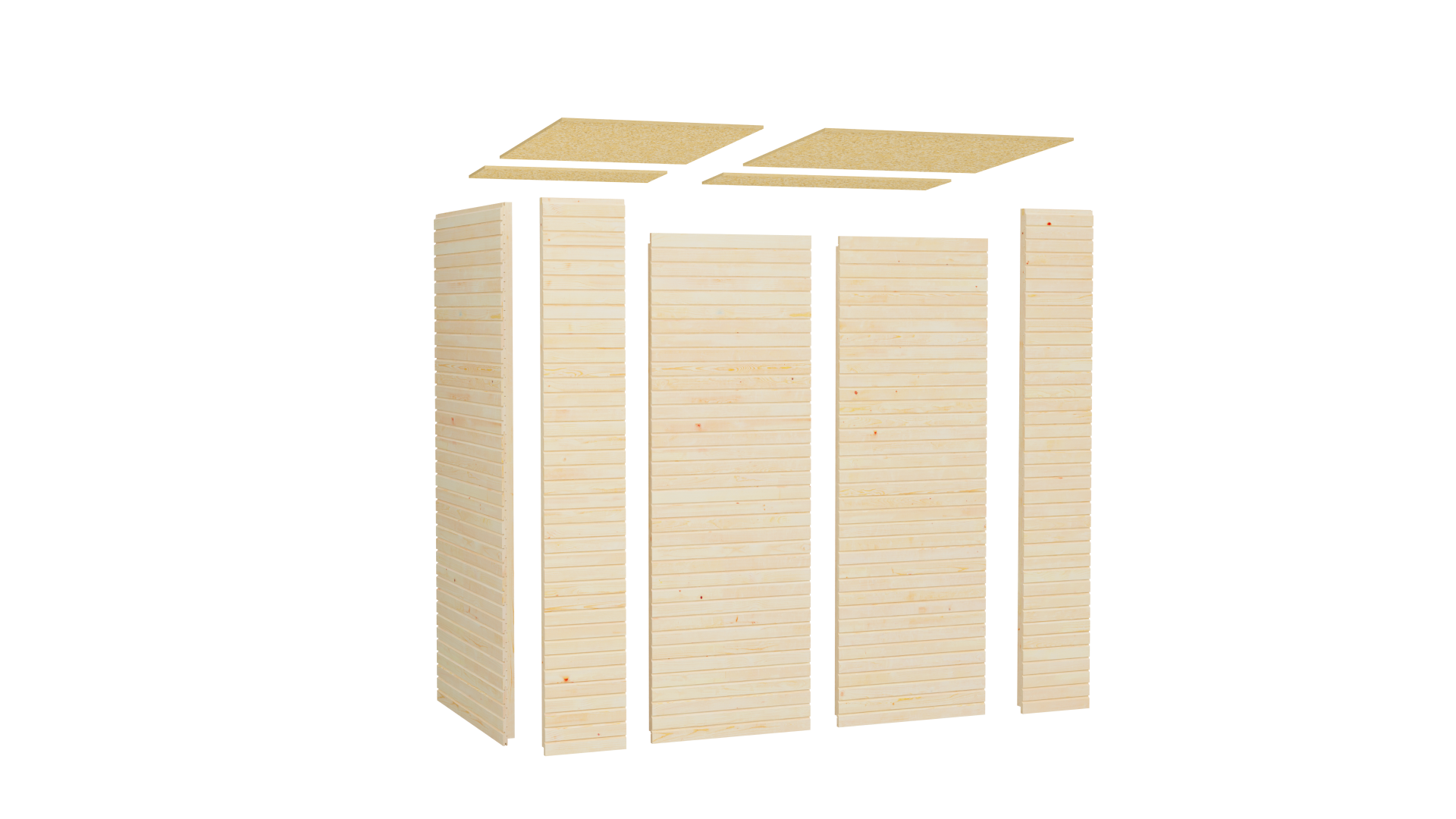 Gerätehaus Holz Box 1 hellgrau 207 x 103 cm