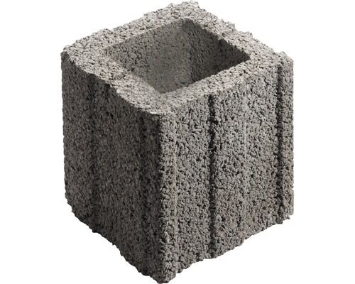 Pflanzstein Bambinoflor 20x20x20 cm, Grau ohne Fase