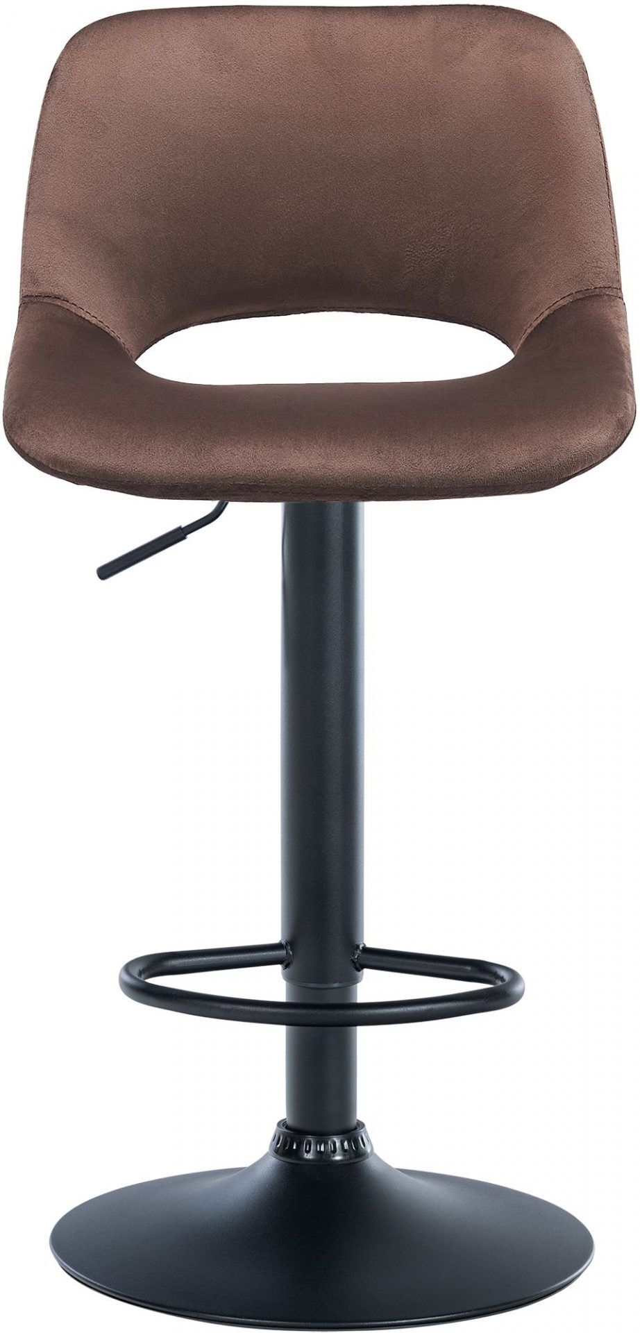 Barhocker Camden Samt schwarz, braun