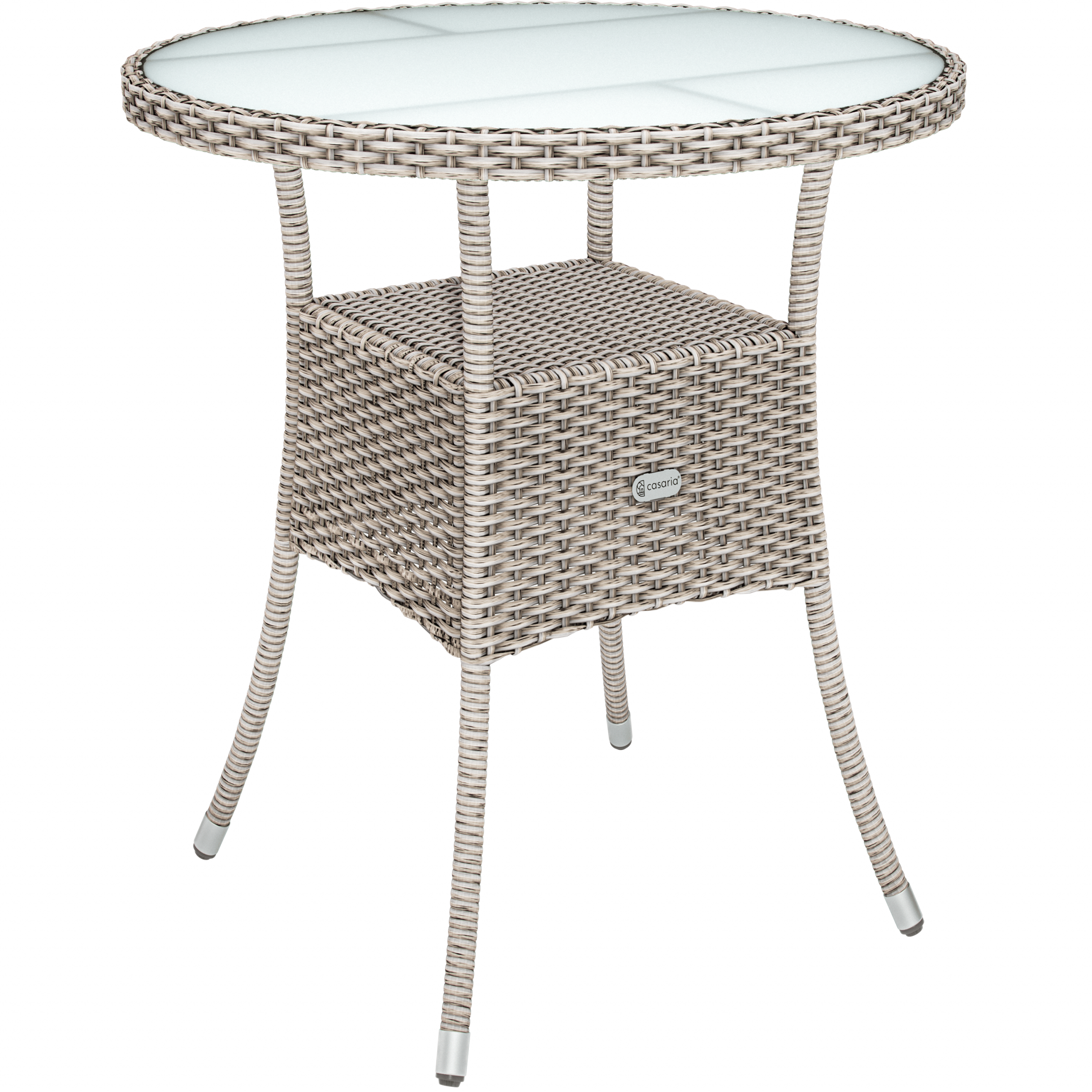 Polyrattan Tisch Creme Ø60cm