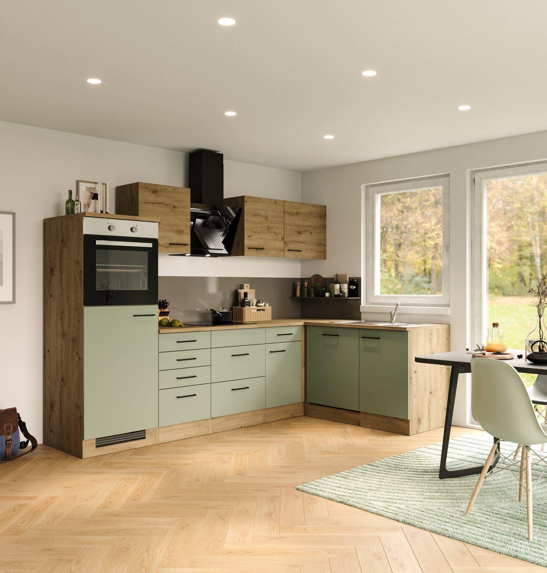 Winkelküche CARA 280x170 cm mit E-Geräten