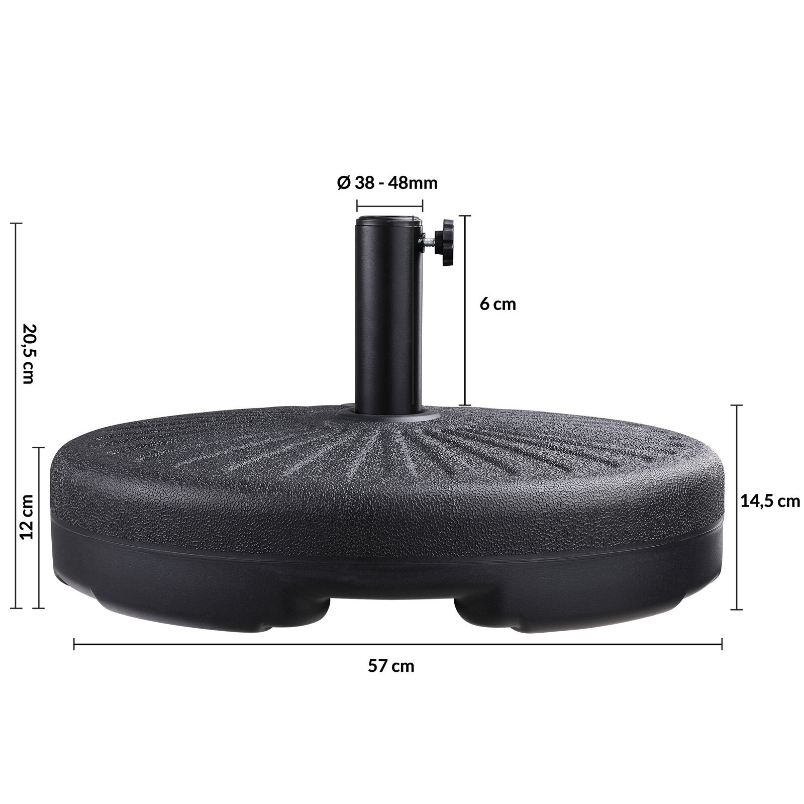 Schirmständer Anthrazit Ø57cm