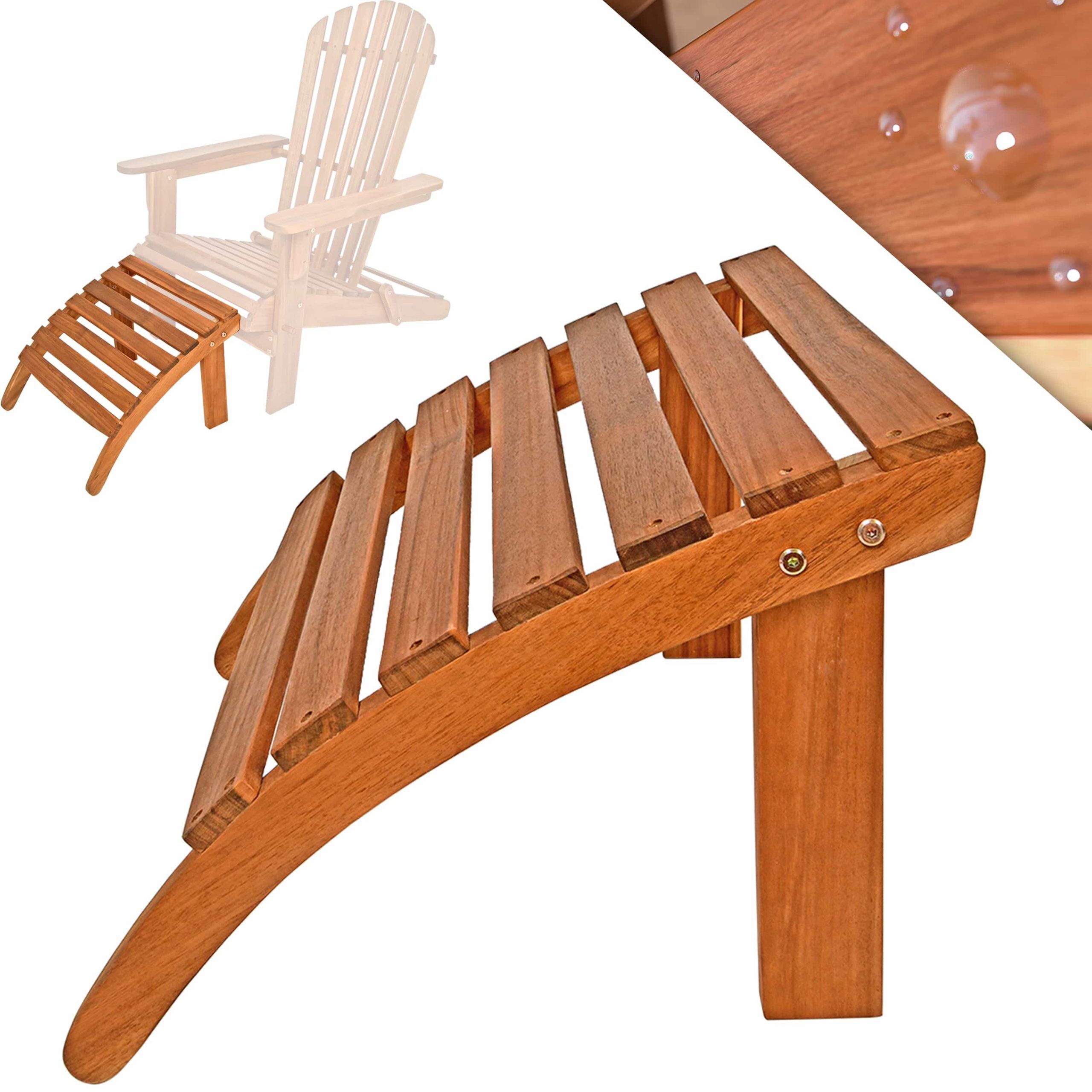 Fußstütze Akazienholz für Adirondack Gartenstuhl