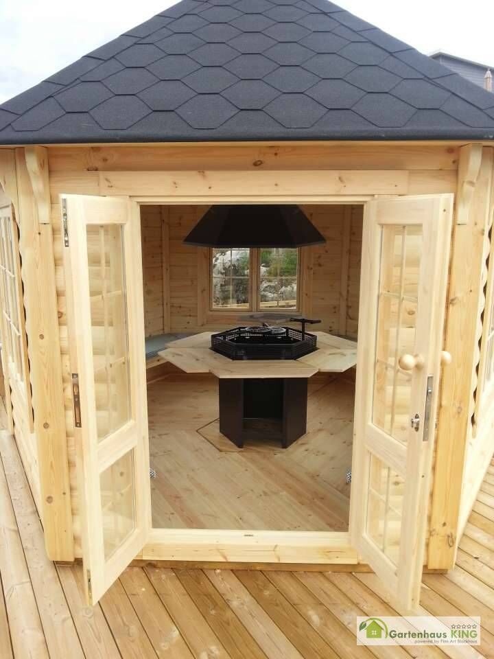 Grillpavillon Elegance 9,2 m² Blick ins Innere