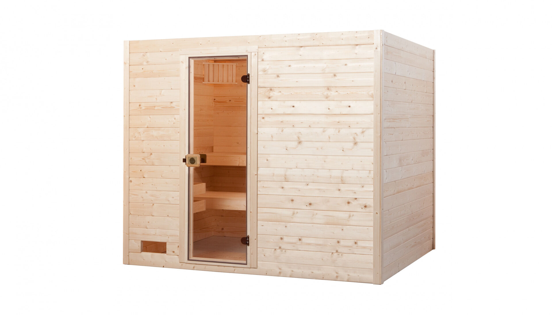 weka Massivholzsauna VALIDA 4, 9 kw Ofen, max. 110°C, inkl. Steuerung, Steine &amp; Kabel, ohne Beleuchtung