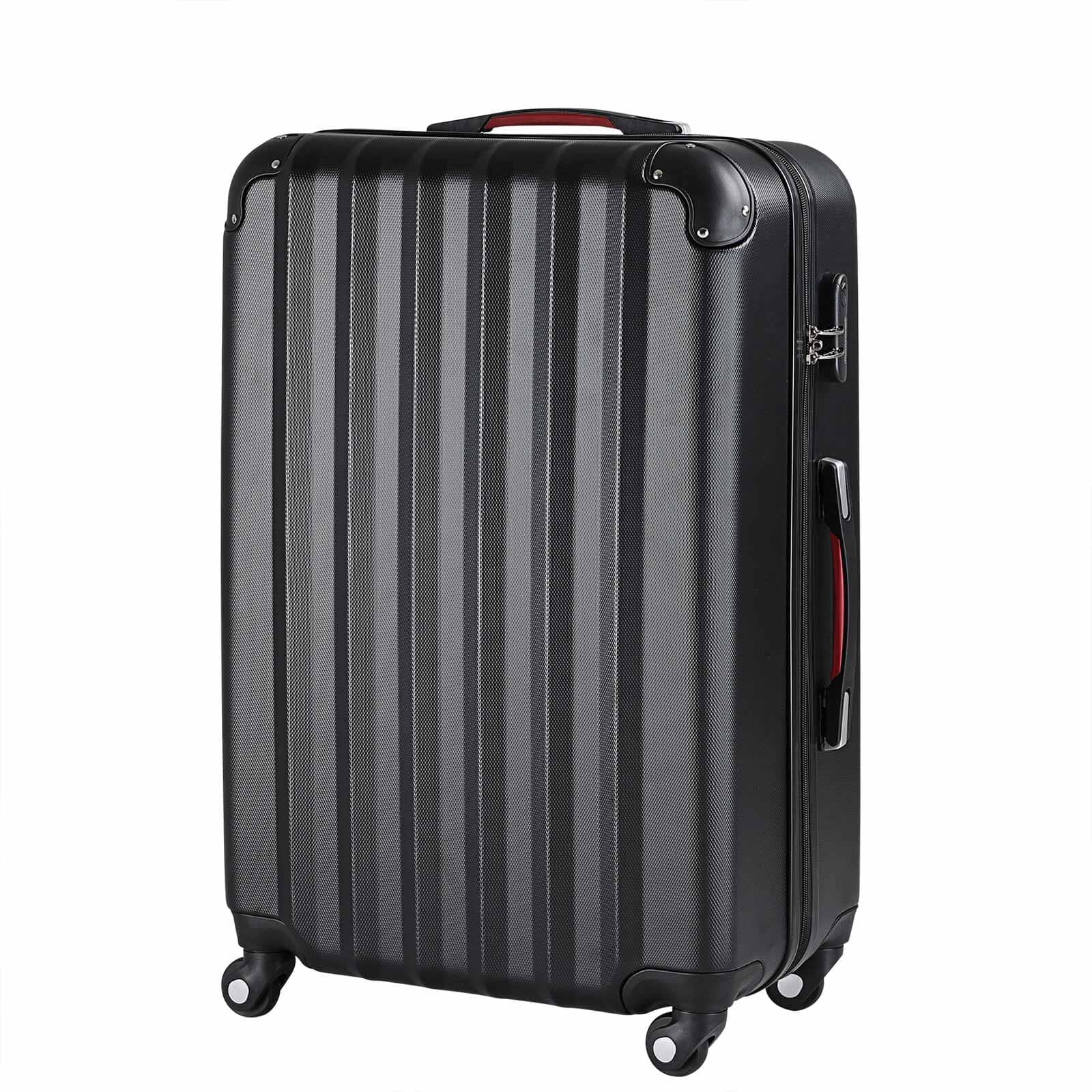 Hartschalenkoffer XL Rollen 360º Reisekoffer 90L Schwarz ABS