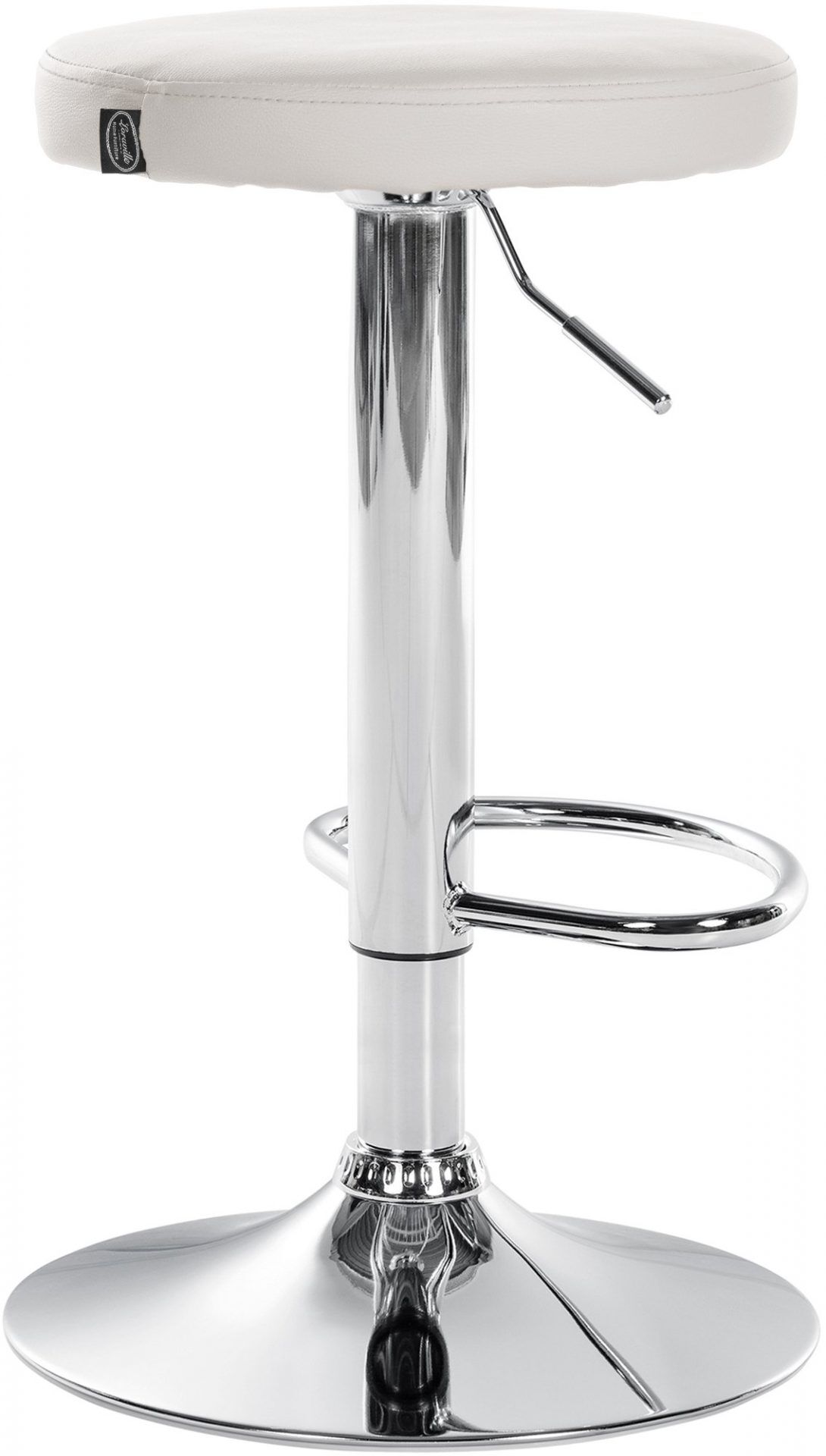 Barhocker Ponte Kunstleder chrom, weiß