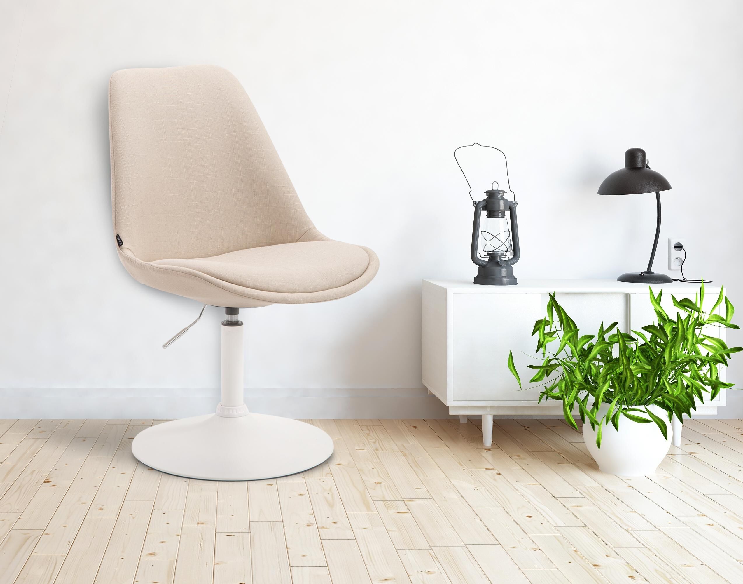 Stuhl Maverick W Stoff, creme