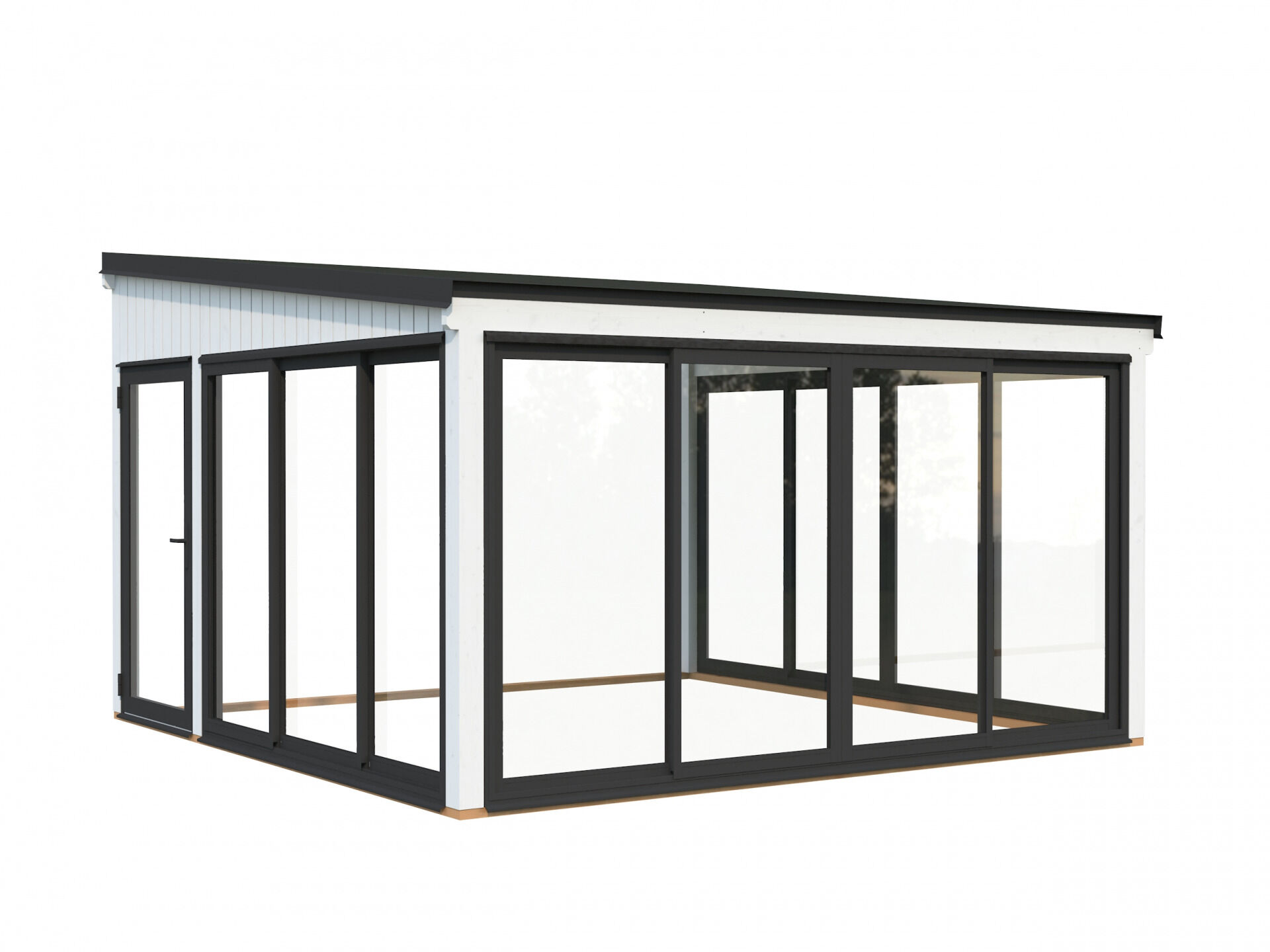 Palmako Gartenzimmer Glashaus Lumi 16,6 m² Slide Plus